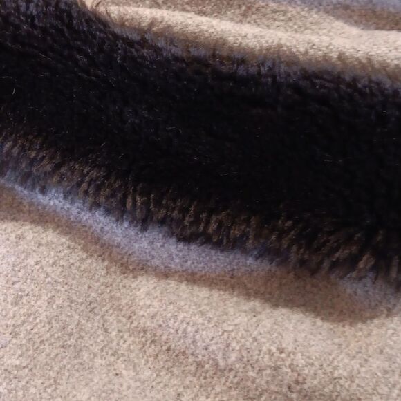 Vintage Alorna Maxi Length Hooded Coat. Retro,  Maxi Length,  Faux Fur Trim - Picture 12 of 16